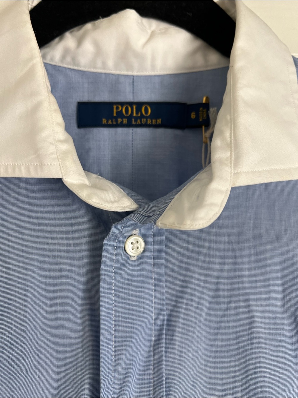 Ralph Lauren Belted Cotton Collared Shirt Dress with Pockets Coastal Luxury Sz 6 - Picture 2 of 6